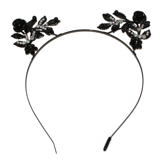 30107 - Hair Scare Black Flower Headband - [Pod 2-67]