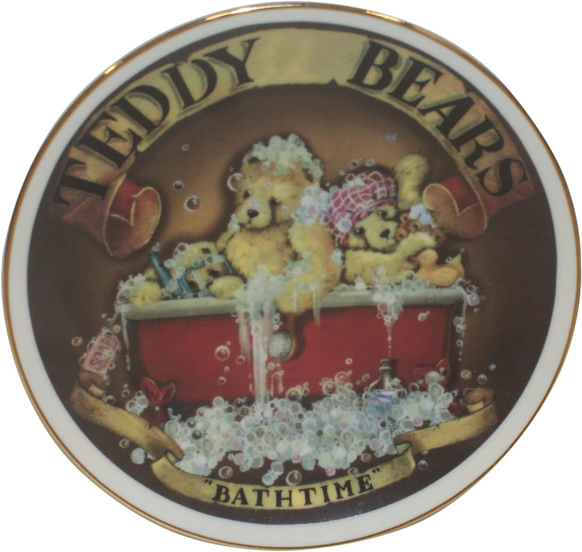 30174 - 8" Teddy Bears Bath Time Plate |10-15|
