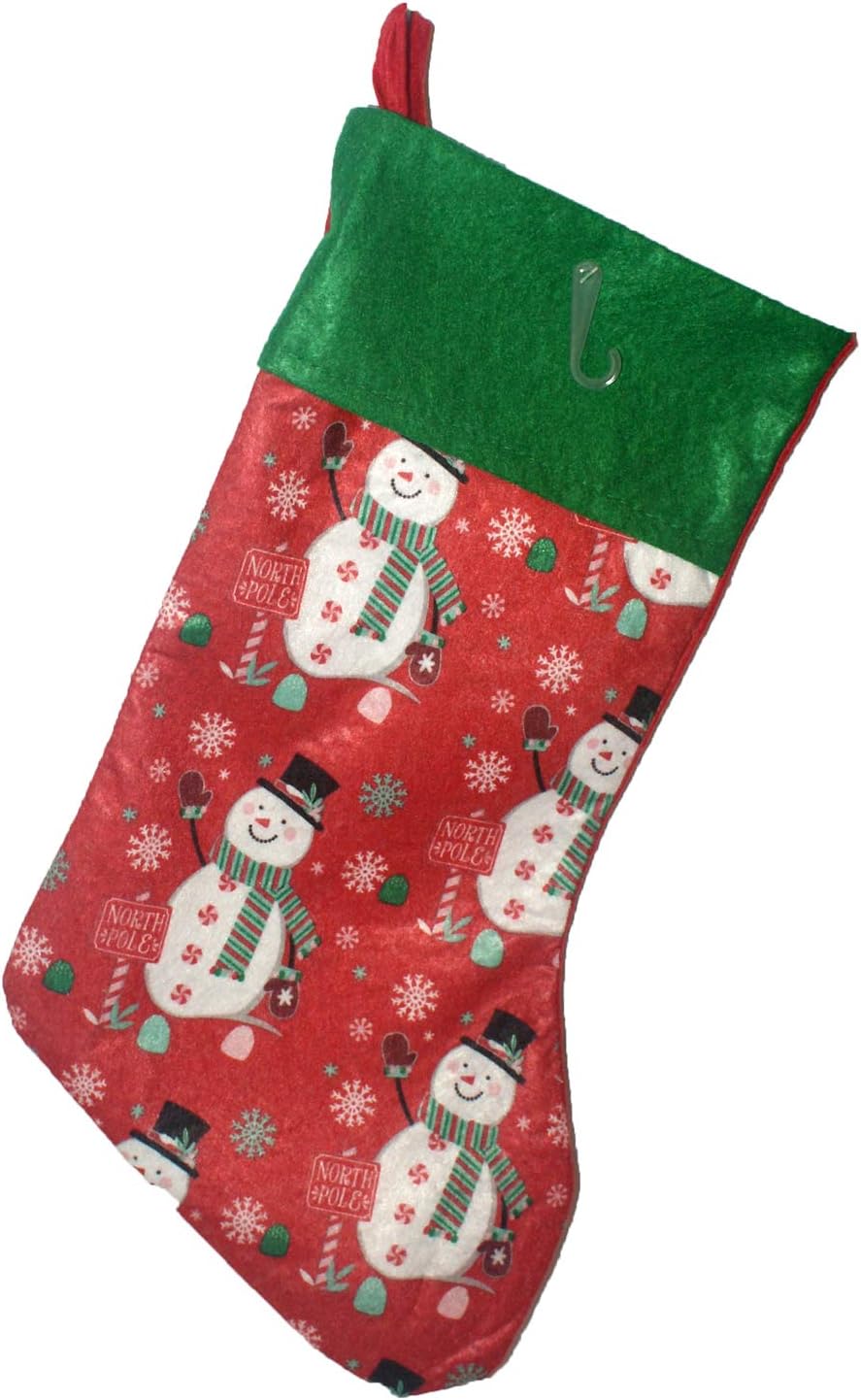 30473 - Felt Xmas Stocking w/Snowmen - [Pod 2-49]