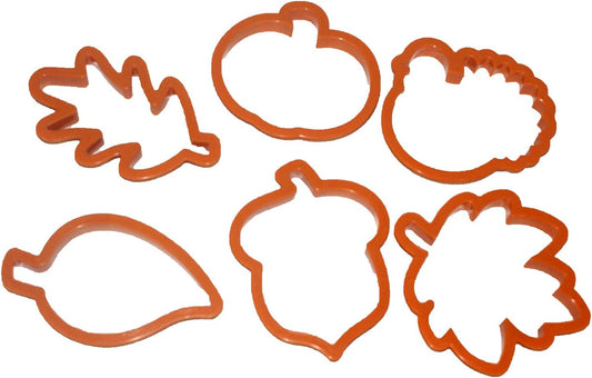 30479 - 6 Brown Fall Cookie Cutters - [Pod 2-14]