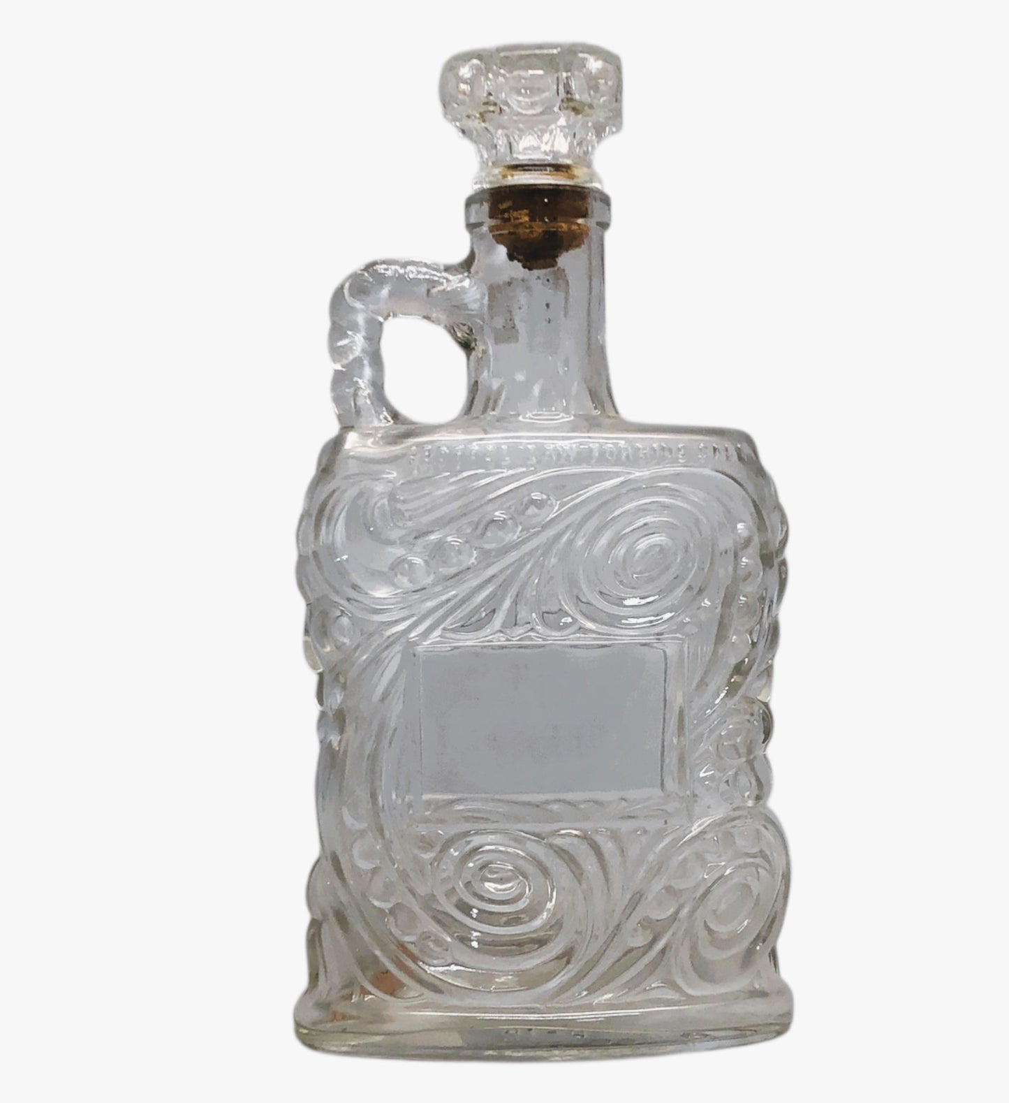 30586 - 11 Inch Fancy Glass Bottle With Stopper [9-14]