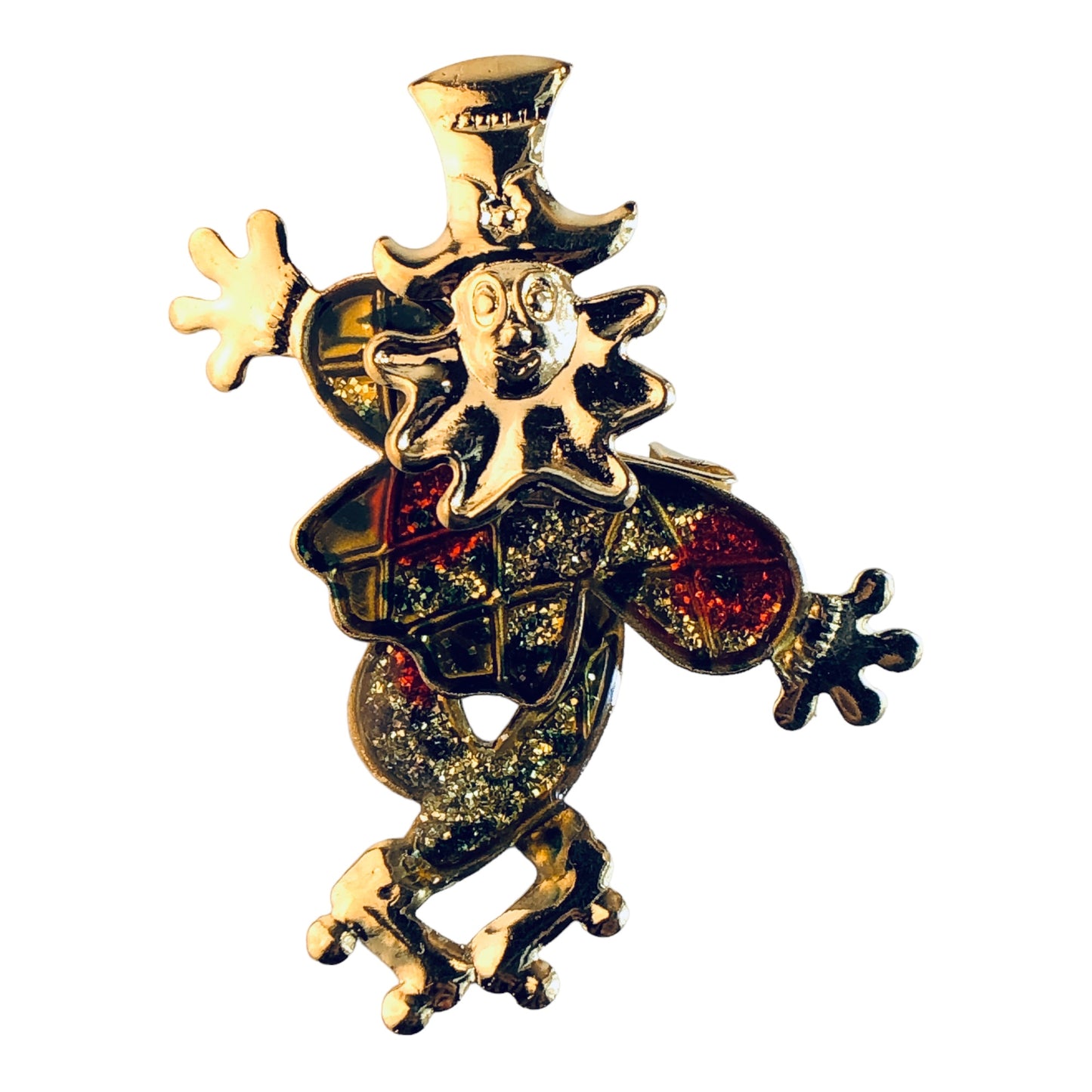3063 - Lapel Pin 2" Red Blue Clown - |Clear-155||Clear-153/154|