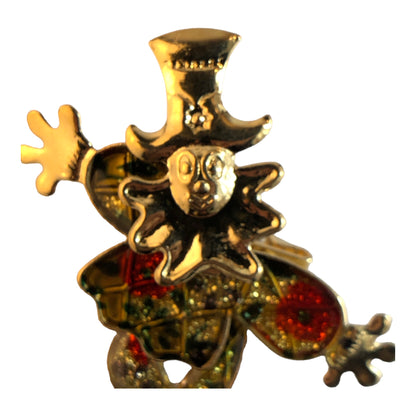 3063 - Lapel Pin 2" Red Blue Clown - |Clear-155||Clear-153/154|