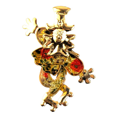 3063 - Lapel Pin 2" Red Blue Clown - |Clear-155||Clear-153/154|