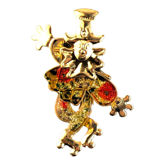 3063 - Lapel Pin 2" Red Blue Clown - |Clear-155||Clear-153/154|