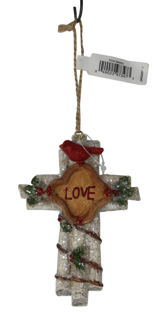 3064 - 5" Christmas Love Cross Ornament |Pod 2-62|
