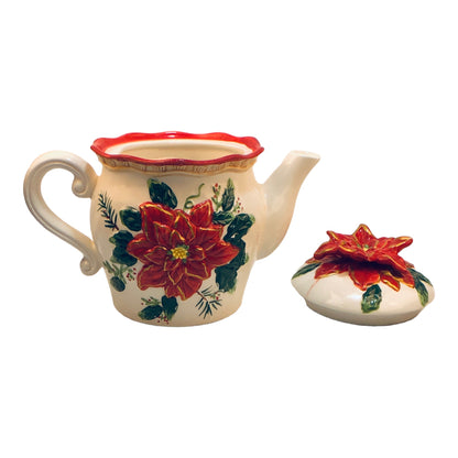 3073 - Poinsettia Teapot Full Size - |A-10|