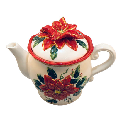 3073 - Poinsettia Teapot Full Size - |A-10|