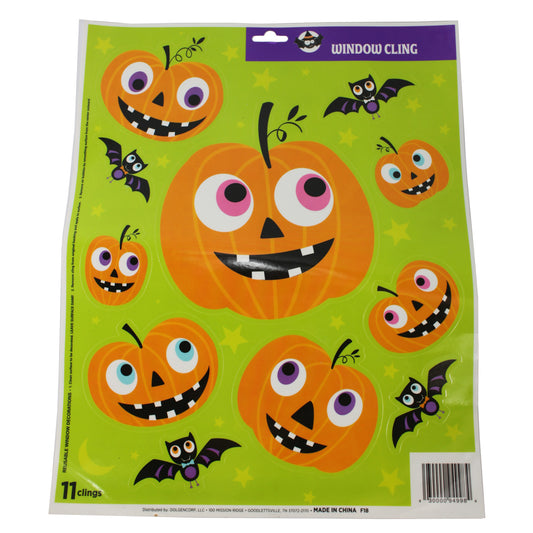 3079 - Window Clings Pumpkins & Bats - |9-2|