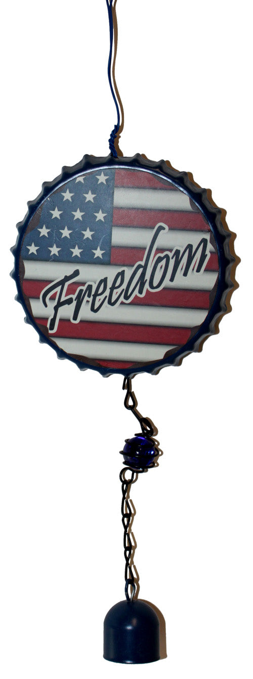 3080 - American Flag Bottle Cap Windchime - |G-6|