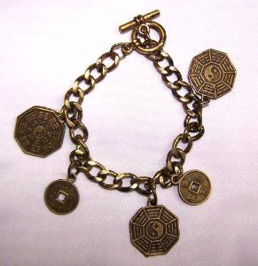3082 - Bracelet Coin Yin Yang - |Clear-39|
