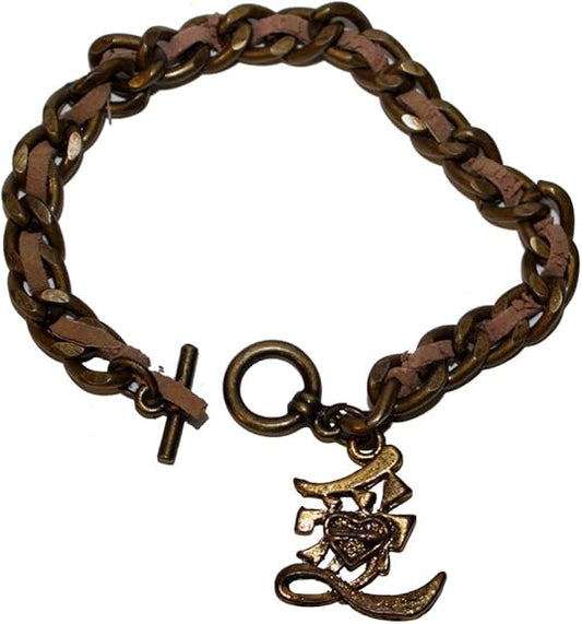 3087 - Chinese Dragon Coin Chain Bracelet - |Clear-39|