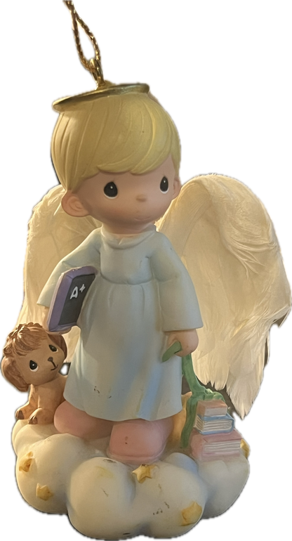 31070 - Precious Moments Life's Little Lessons - Hard Work Earns Great Rewards Ornament - 68850 - |H-29|