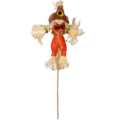 31113 - 2 Pack 14 Inch Orange Scarecrow On Stick |Pod 1-2|