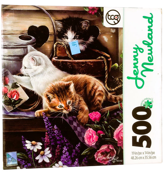 31311 - TCG Playful Kittens 500 PC Puzzle by Jenny Newla Used |GR-9|