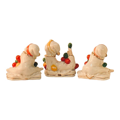 31614 - 3.5" Set of Three Vintage Clowns - [H-44]