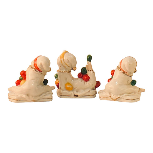 31614 - 3.5" Set of Three Vintage Clowns - [H-44]