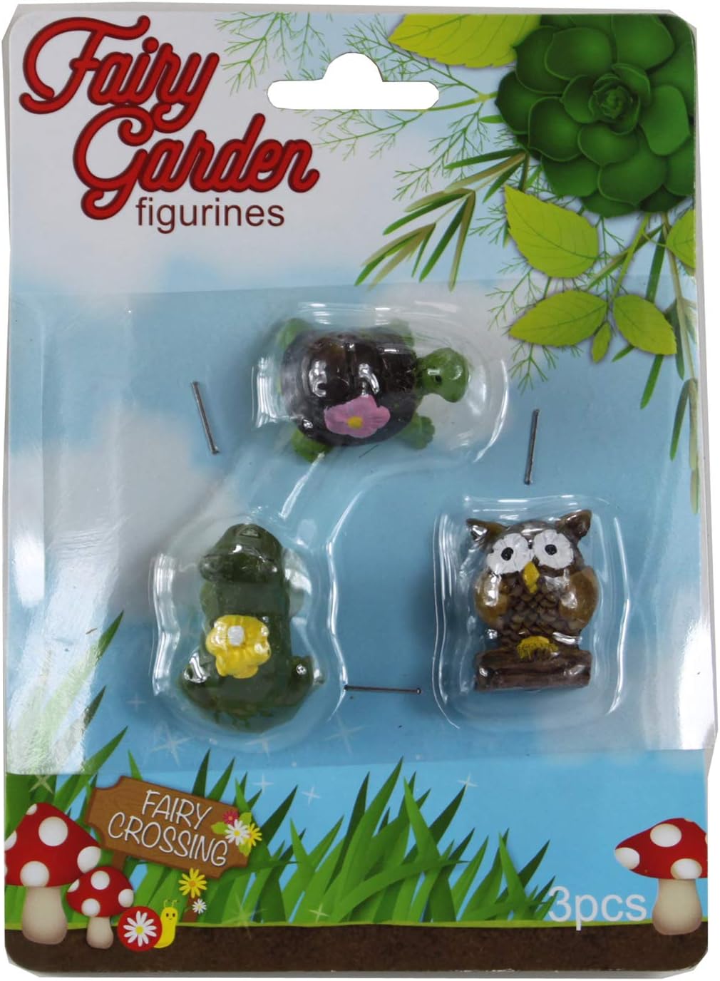 3164 - 3pc 1" Turtle Frog Owl Set - |Z-32|
