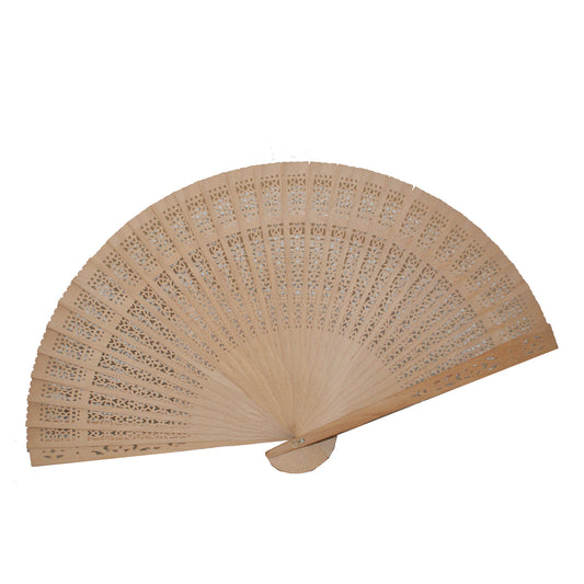 31683 - 9" Set of Two Wood Carved Fan |12-24.5|