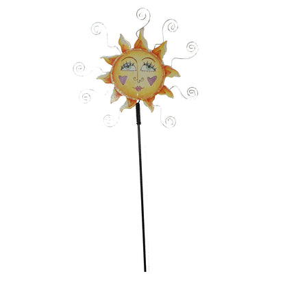 31694 - 18" Metal Happy Sun Face Garden Pick Plant Stake |TBD|