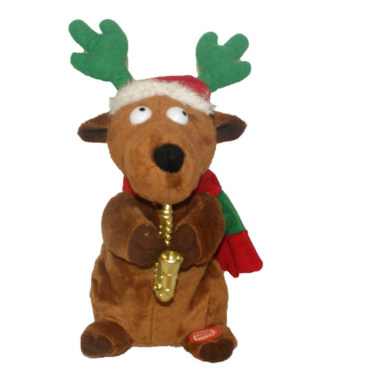 31753 - Plush Reindeer Playing Trumpet 10" |Pod 2-6|