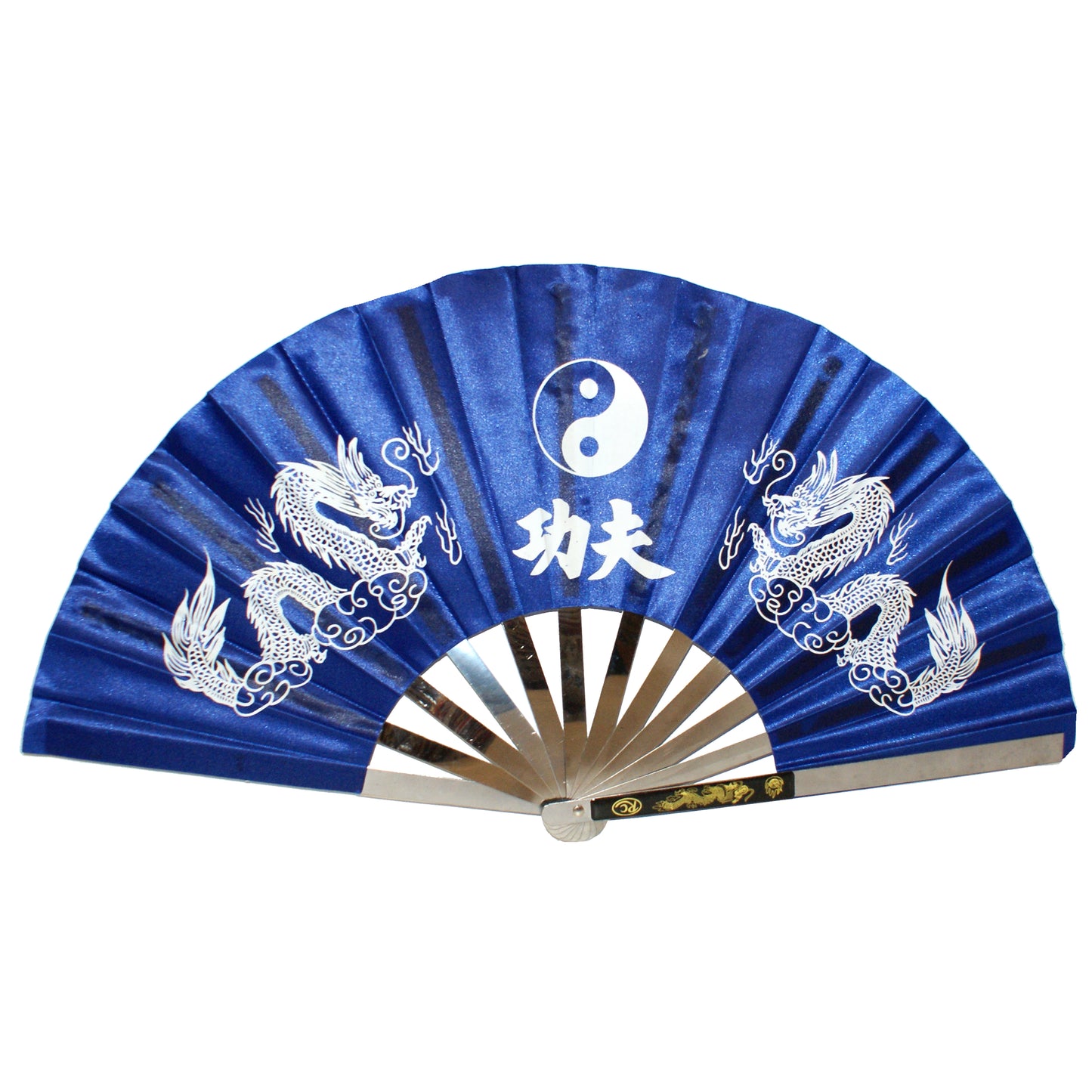31777 - 13" Metal Kung Fu Fighting Fan Blue YYDR |12-24.5|