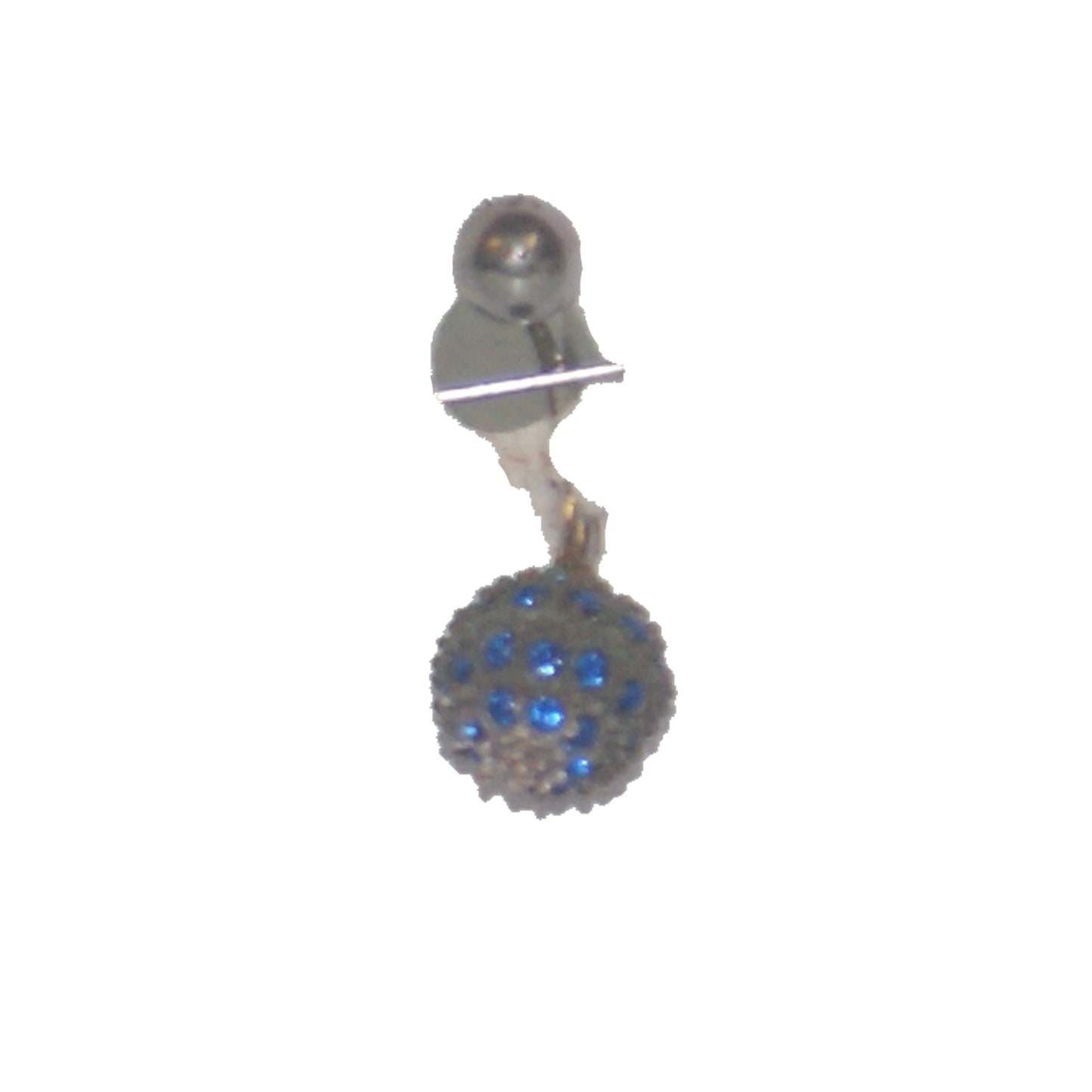 3182 - Blue Disco Ball Belly Ring NEED ATT