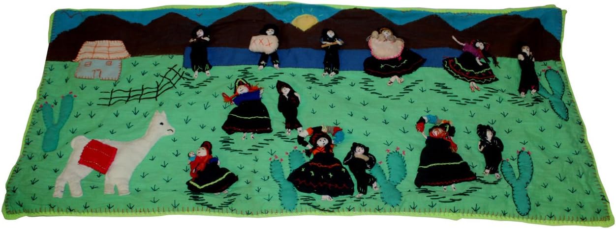 3184 - 18x39" Mexican Tapestry Handmade - [H-33 Top]