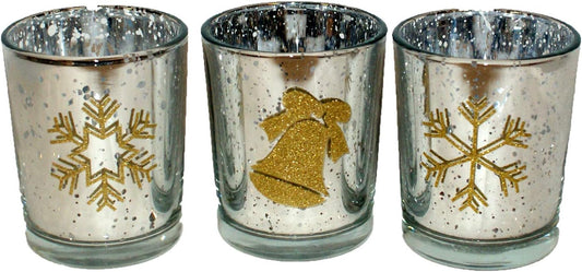31927 - Set of 3 Christmas Candle Holders - 2-1