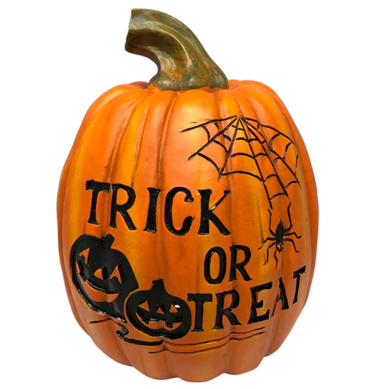 32017 - Orange Trick or Treat Pumpkin Halloween Decor |Pod 1-13|