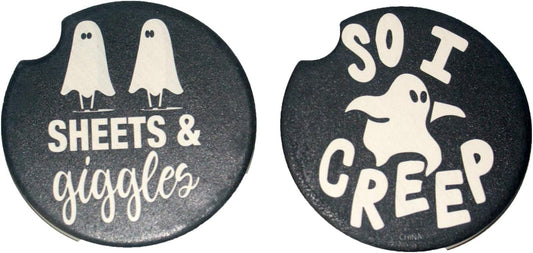 32103 - 2 Stone Ghost Coasters - [Pod 2-14]