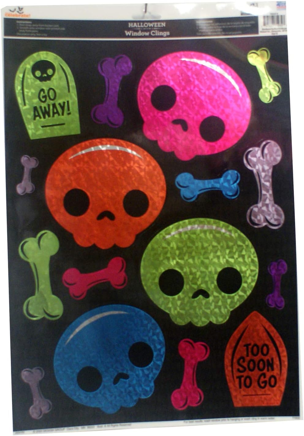 32162 - Skull & Bones Metallic Clings - [9-6 WB-7]