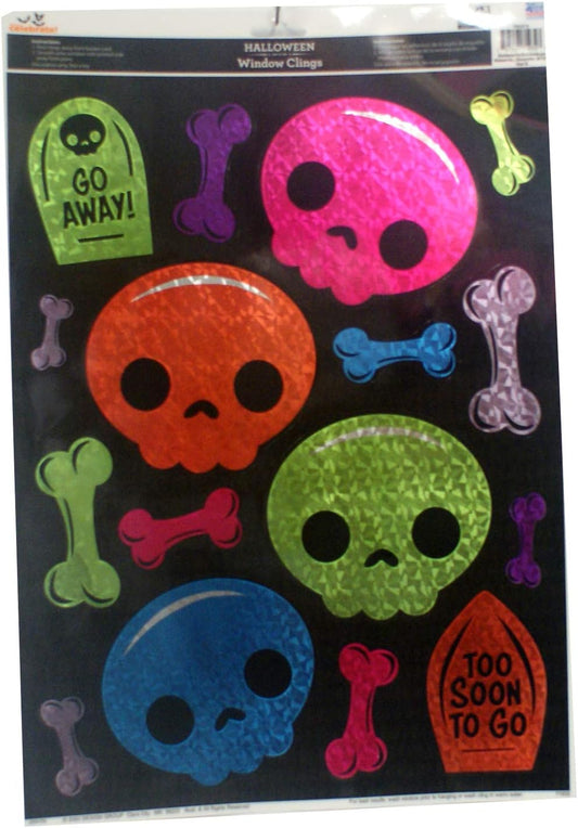 32162 - Skull & Bones Metallic Clings - [9-6 WB-7]
