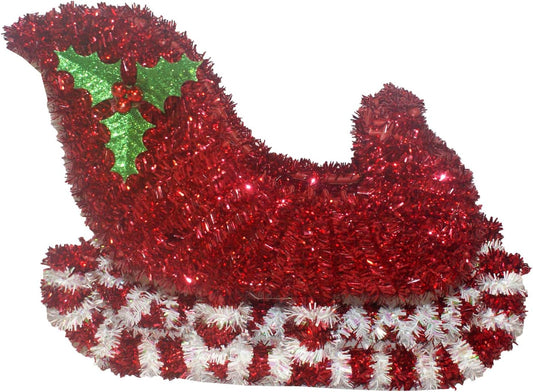 32207 - 9" Tinsel Sleigh - [Pod 1-68]
