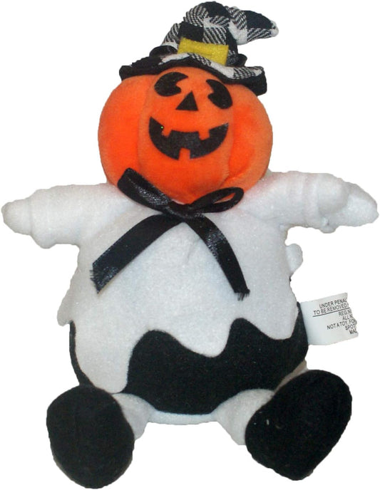 32224 - 9" Plush Halloween Pumpkin Sitter - [Pod 2-12]