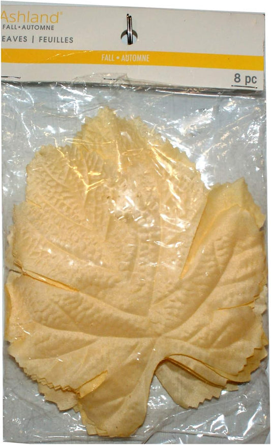 32381 - 8 pc Large Fall Cream Leaves - |R-78|