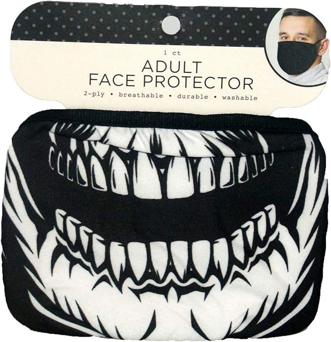 32415 - Adult Face Mask Skull Mouth - [Pod 2-14]