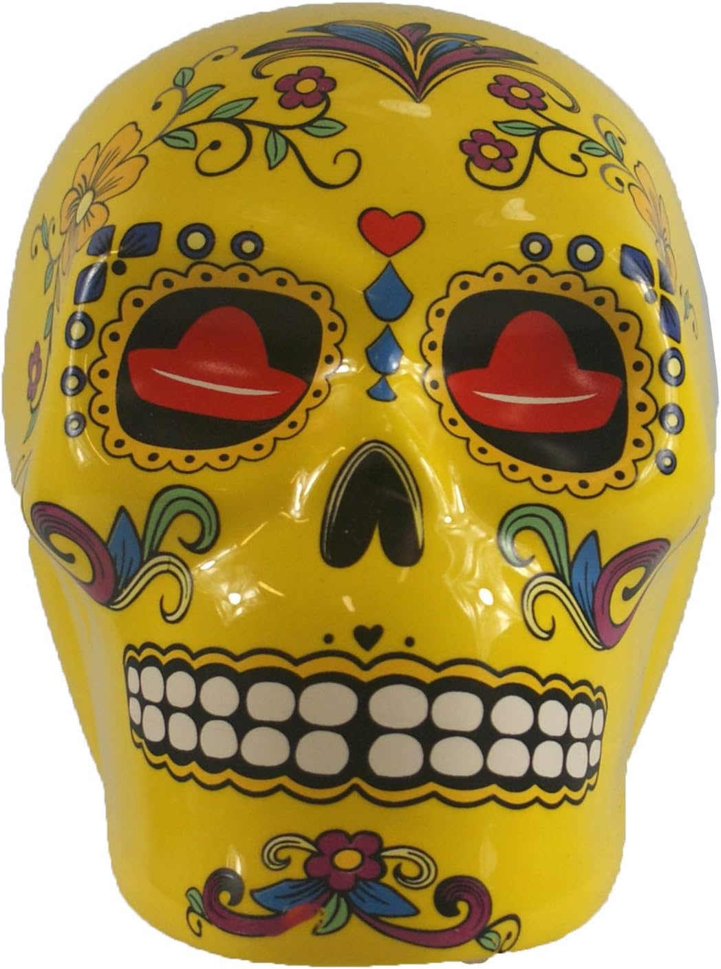 32458 - Yellow Sugar Skull Money Bank - [Display-69]