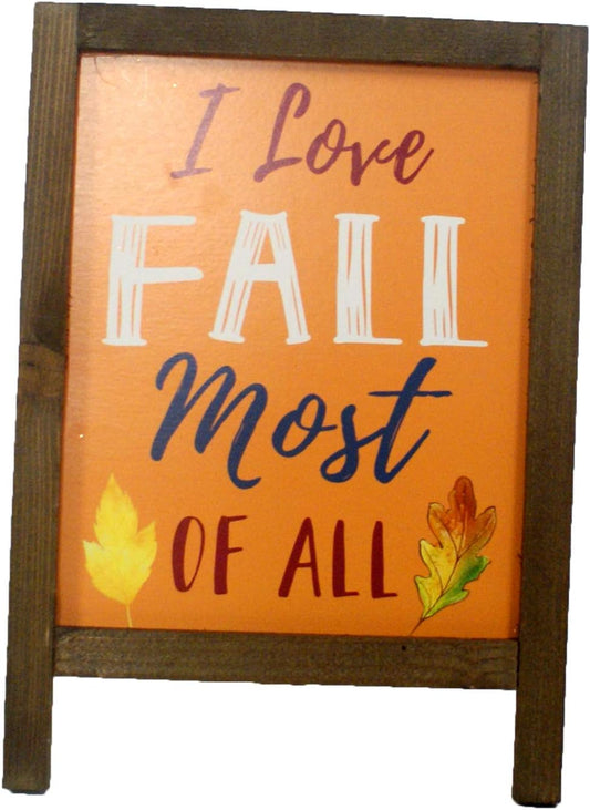 32505 - I Love Fall Orange Plaque 7" - [Pod 2-60]