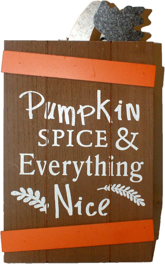 32506 - Pumpkin Spice Fall Plaque 15" - [Pod 1-22]