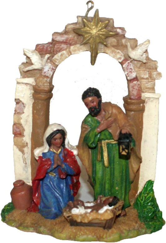 32632 - Black Holy Family Nativity Ornament - [Pod 2-61]