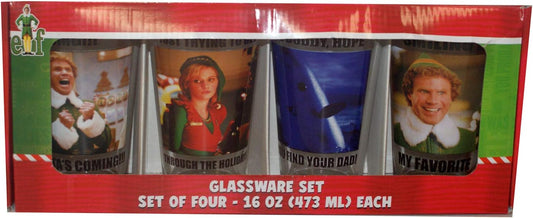 32736 - Elf  The Movie 4 pc glassware - [Pod 2-20]