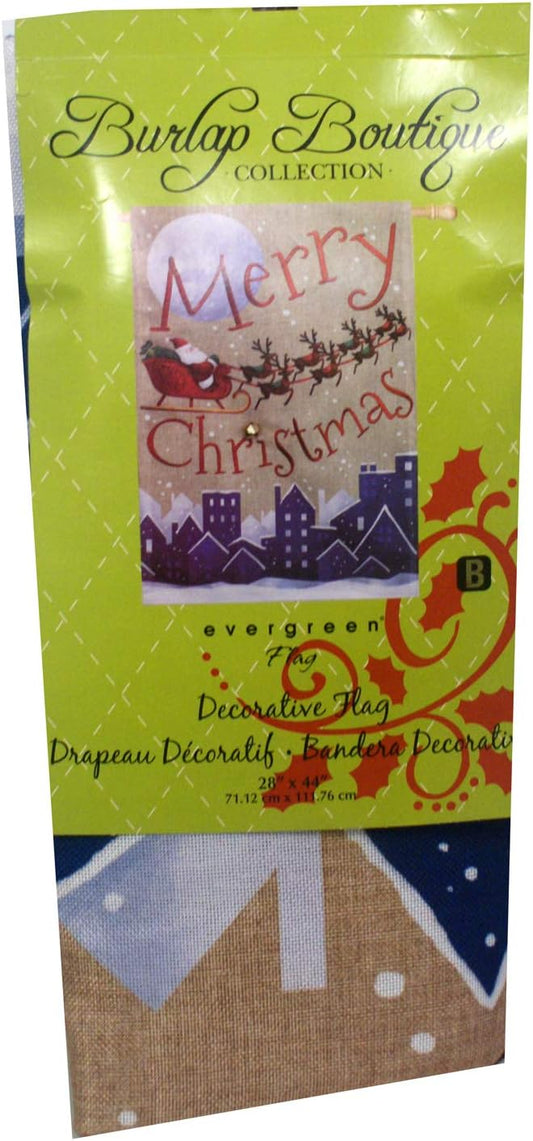 32794 - Burlap Santa Flag - [Pod 2-59]