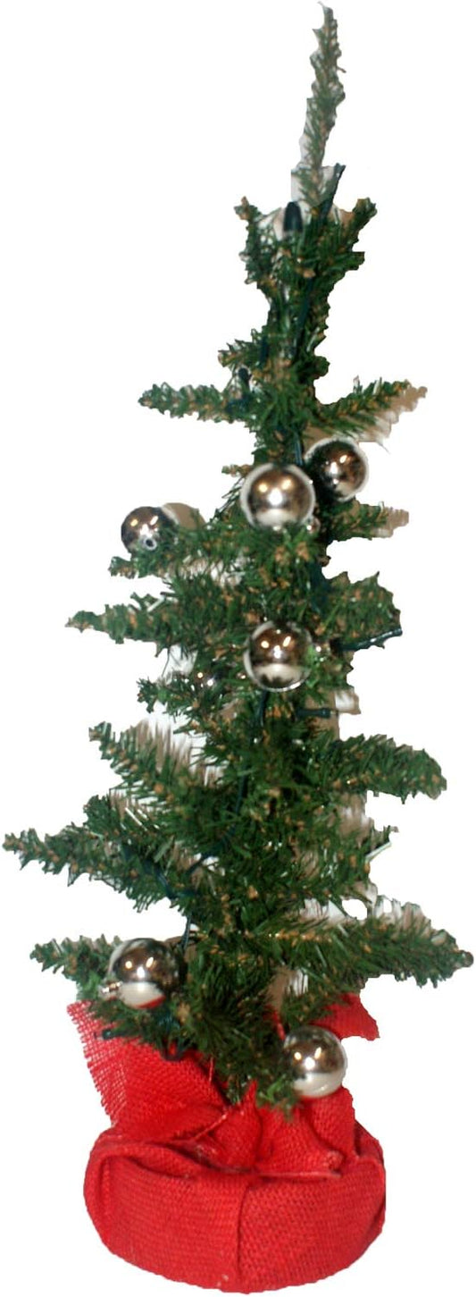 32809 - Tabletop Tree With Silver Balls - [BH H-A]