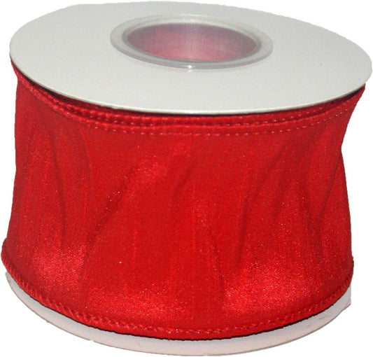 32916 - 2.5" Red Wired Edge Ribbon