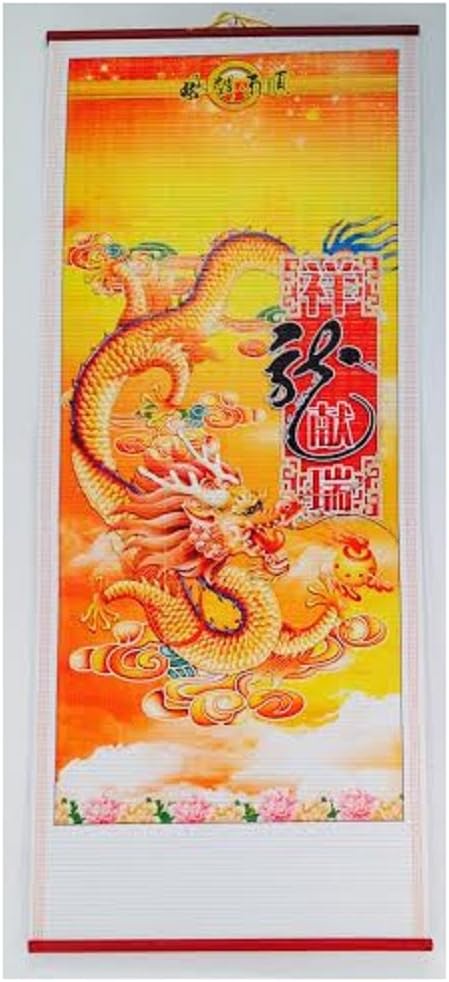 3293 - Orange Dragon Fire Ball Scroll - w/Scrolls