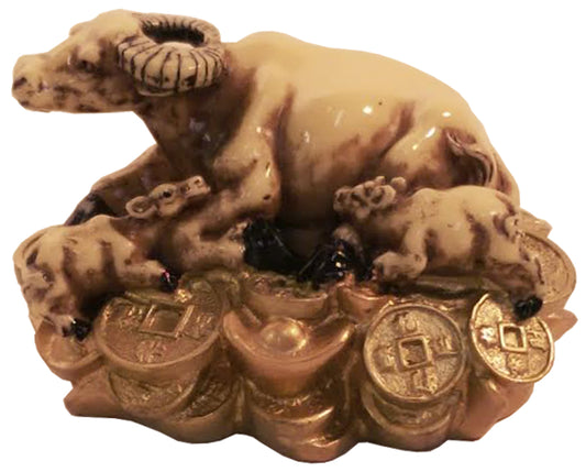 3297 - 3" Faux Ivory Zodiac Ox - Coins - |Z-39|