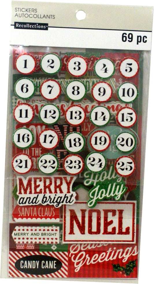 33042 - 69 pc Christmas Stickers - [File 21]