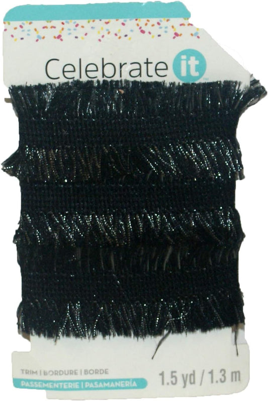 33078 - Celebrate It Black Fuzzy Trim - [BA-7]