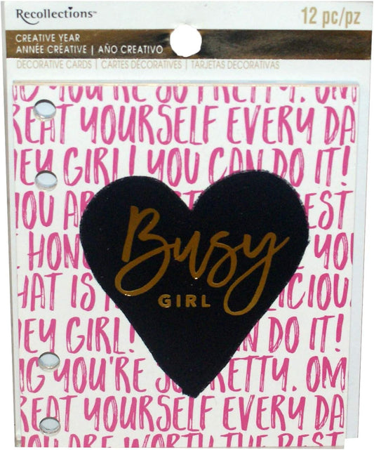 33090 - Busy Girl Cards 12 pc - [DVD #40]